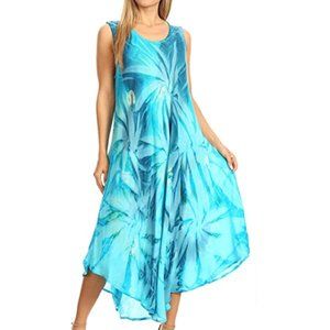 Sakkas Womens Starlight Caftan Tank Dress/Cover Up